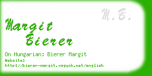 margit bierer business card